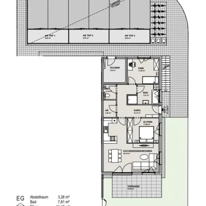 Fernblick 3: 3-Zimmer-Gartenwohnung in Perwang am Grabensee! - Bild 3