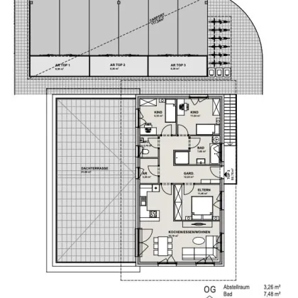 FernBlick 3: 4-Zimmer-Neubauwohnung mit großer Dachterrasse in Perwang am Grabensee - Bild 3