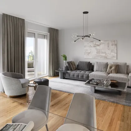 Stark reduziert - Jetzt 6,2% Preisvorteil nutzen! ZUM JUNGBRUNNEN! Von der Sonne geküsst - Ab ins Dachgeschoss mit 2 Süd-Terrassen! 3 Zimmer + Beste Infrastruktur + Hochwertige Materialien + Garagenplatz optional! - Bild 2