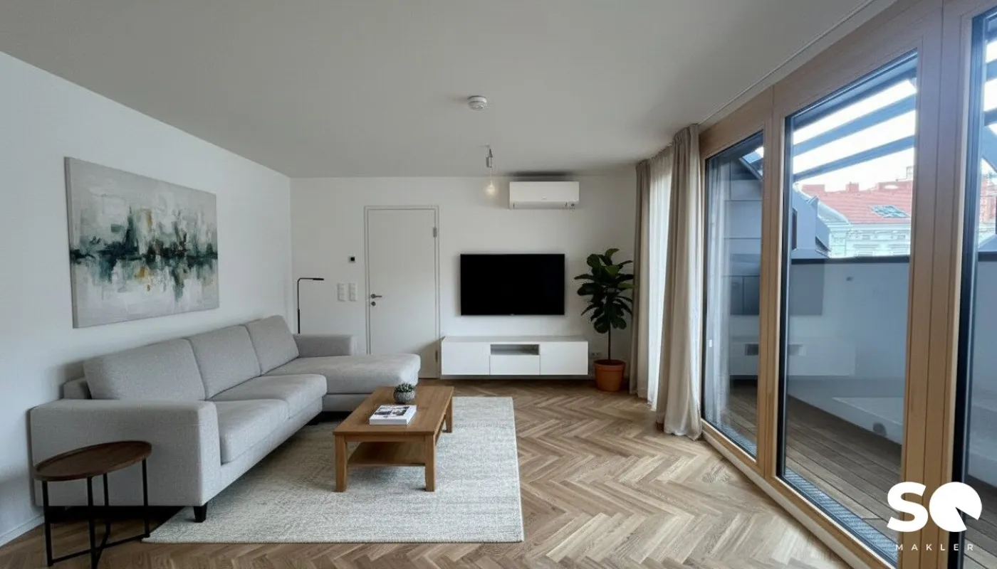 # SQ - EXKLUSIVE DACHGESCHOSSWOHNUNG IN 1030 WIEN - SEIDLGASSE - 2 ZIMMER und TERRASSE - TOP 12 - Bild 1