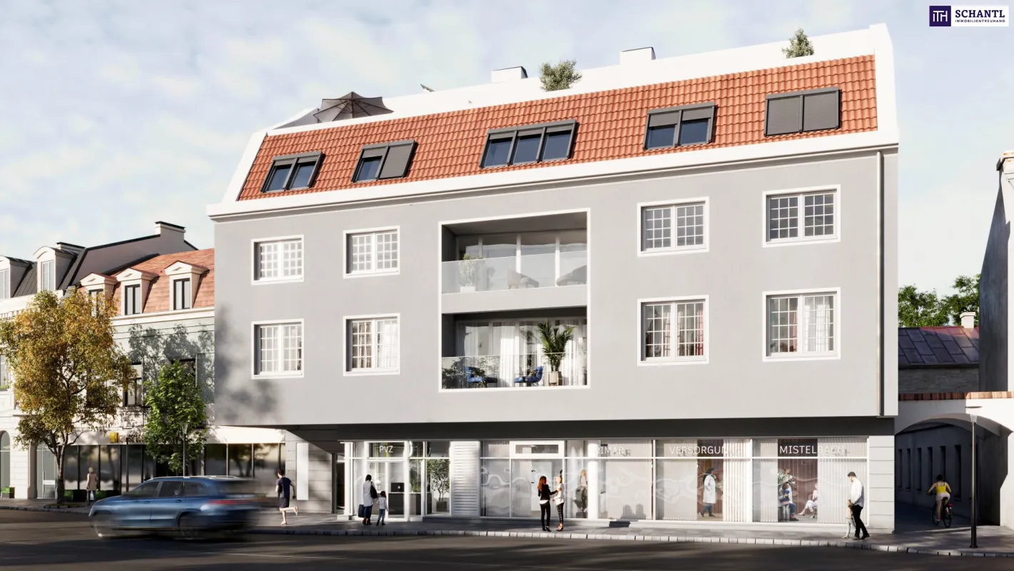 Stark reduziert - Jetzt 6,2% Preisvorteil nutzen! ZUM JUNGBRUNNEN! Ab ins Dachgeschoss! Perfekt aufgeteilte 3 Zimmer inkl. Terrasse! TOP Neubauprojekt + Beste Infrastruktur + Hochwertige Materialien + Garagenplatz optional! - Bild 1
