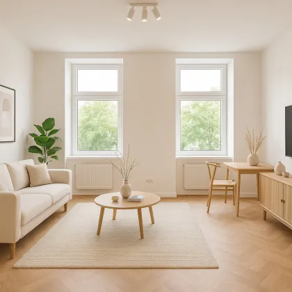 Erstbezug in ruhiger Lage – hochwertig sanierte 2-Zimmer Altbauwohnung am Laubepark - Bild 2