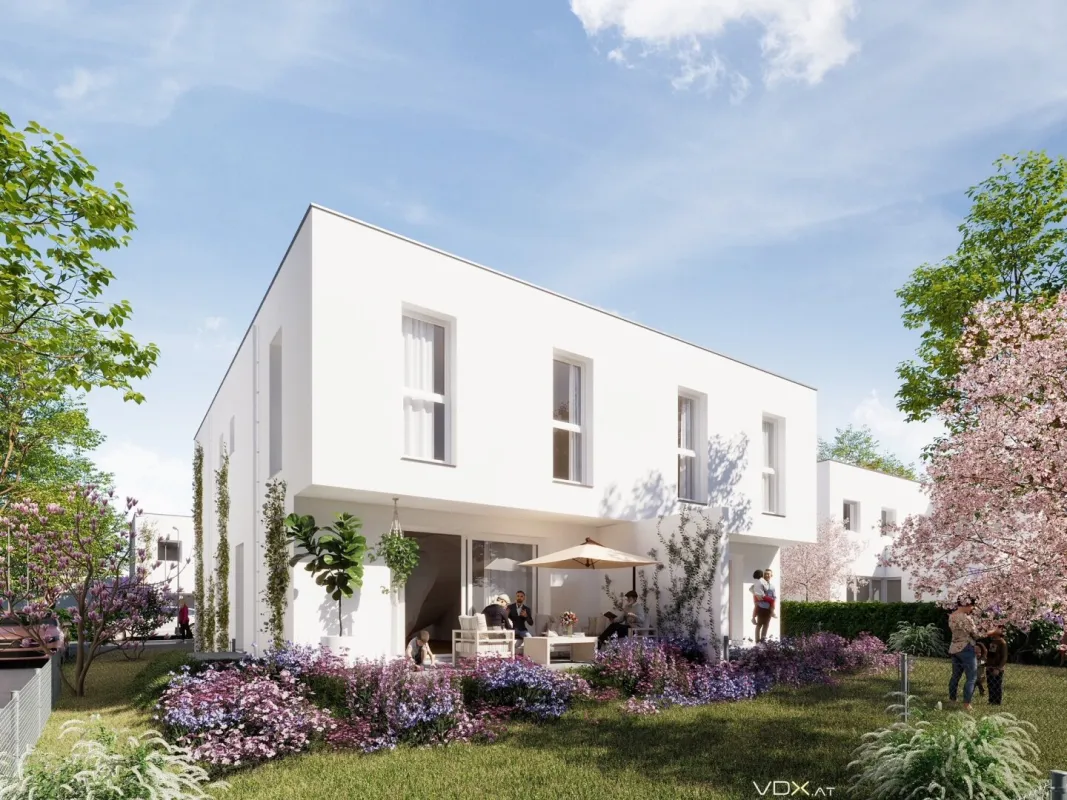 Moderne Doppelhaushälfte in Parndorf: Erstbezug mit Garten und Terrasse! - Bild 1