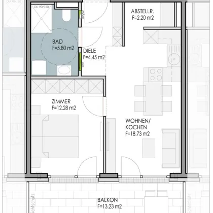 2-Zimmer-Wohnung im 1.OG, Baumkirchen - Bild 2