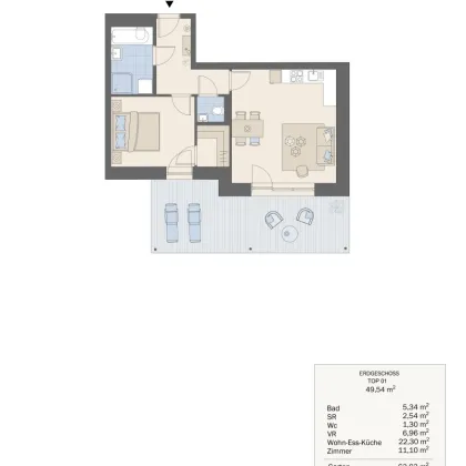 Wohnqualität auf hohem Niveau - Exklusive Neubauwohnung in begehrter Lage mit hochwertiger Ausstattung und großzügigen Außenflächen - Bild 3