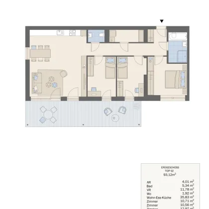 Wohnqualität auf hohem Niveau - Exklusive Neubauwohnung in begehrter Lage mit hochwertiger Ausstattung und großzügigen Außenflächen - Bild 3