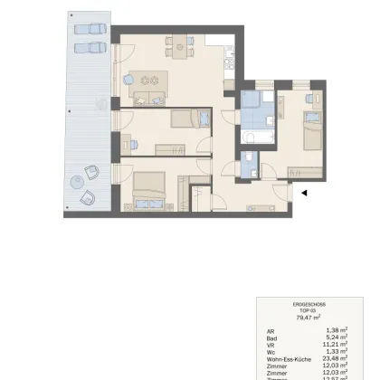 Wohnqualität auf hohem Niveau - Exklusive Neubauwohnung in begehrter Lage mit hochwertiger Ausstattung und großzügigen Außenflächen - Bild 3