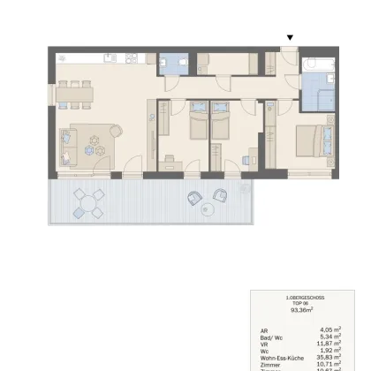 Wohnqualität auf hohem Niveau - Exklusive Neubauwohnung in begehrter Lage mit hochwertiger Ausstattung und großzügigen Außenflächen - Bild 3