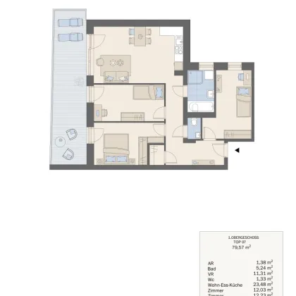 Wohnqualität auf hohem Niveau - Exklusive Neubauwohnung in begehrter Lage mit hochwertiger Ausstattung und großzügigen Außenflächen - Bild 3