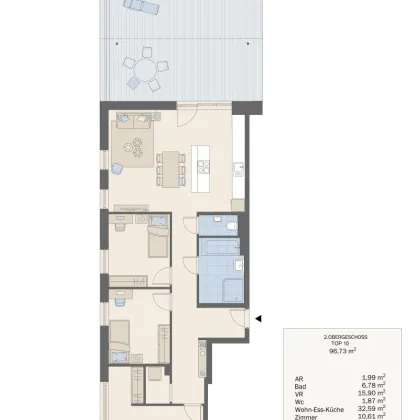 Wohnqualität auf hohem Niveau - Exklusive Neubauwohnung in begehrter Lage mit hochwertiger Ausstattung und großzügigen Außenflächen - Bild 3