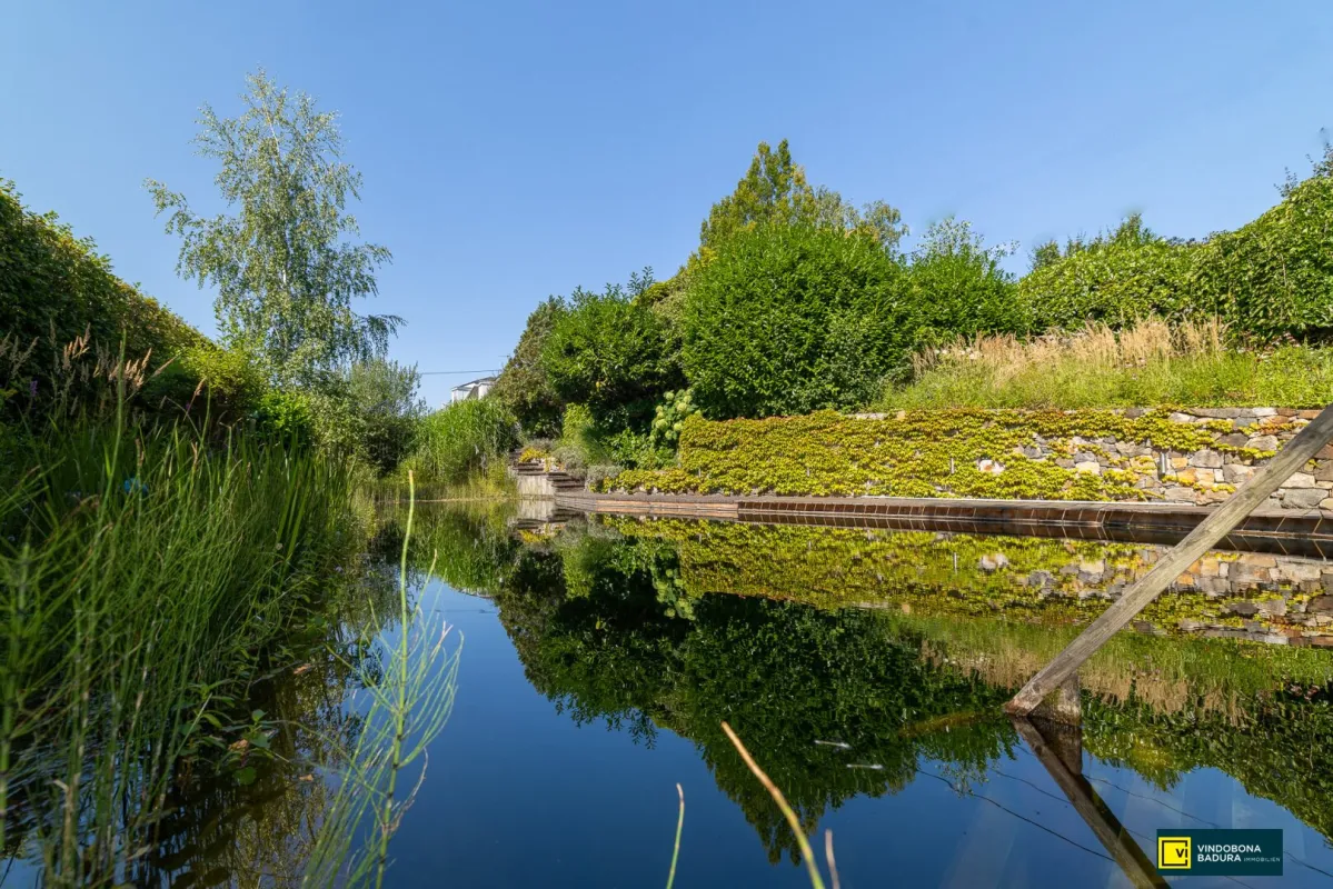 Stadt trifft Land: Exklusive Villa mit Gartenidylle und Schwimmbiotop in Ruhelage - Bild 1