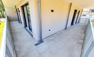 Zwischen Großstadt und Grashalm. Riesenbalkon / Riesenfreude! TOP Neubauwohnung mit viel Freiraum! Traumhafte Rundum-Terrasse + Ideale Raumaufteilung + Grün wohin das Auge reicht + Luftwärmepumpe!