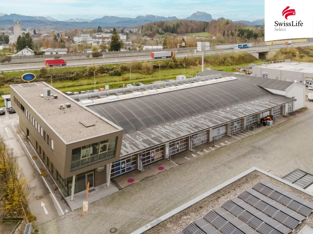 Produktionshalle/Lagerhalle in ausgezeichneter Lage, direkt an der Autobahn mit sichtbarer Werbefläche - Bild 1