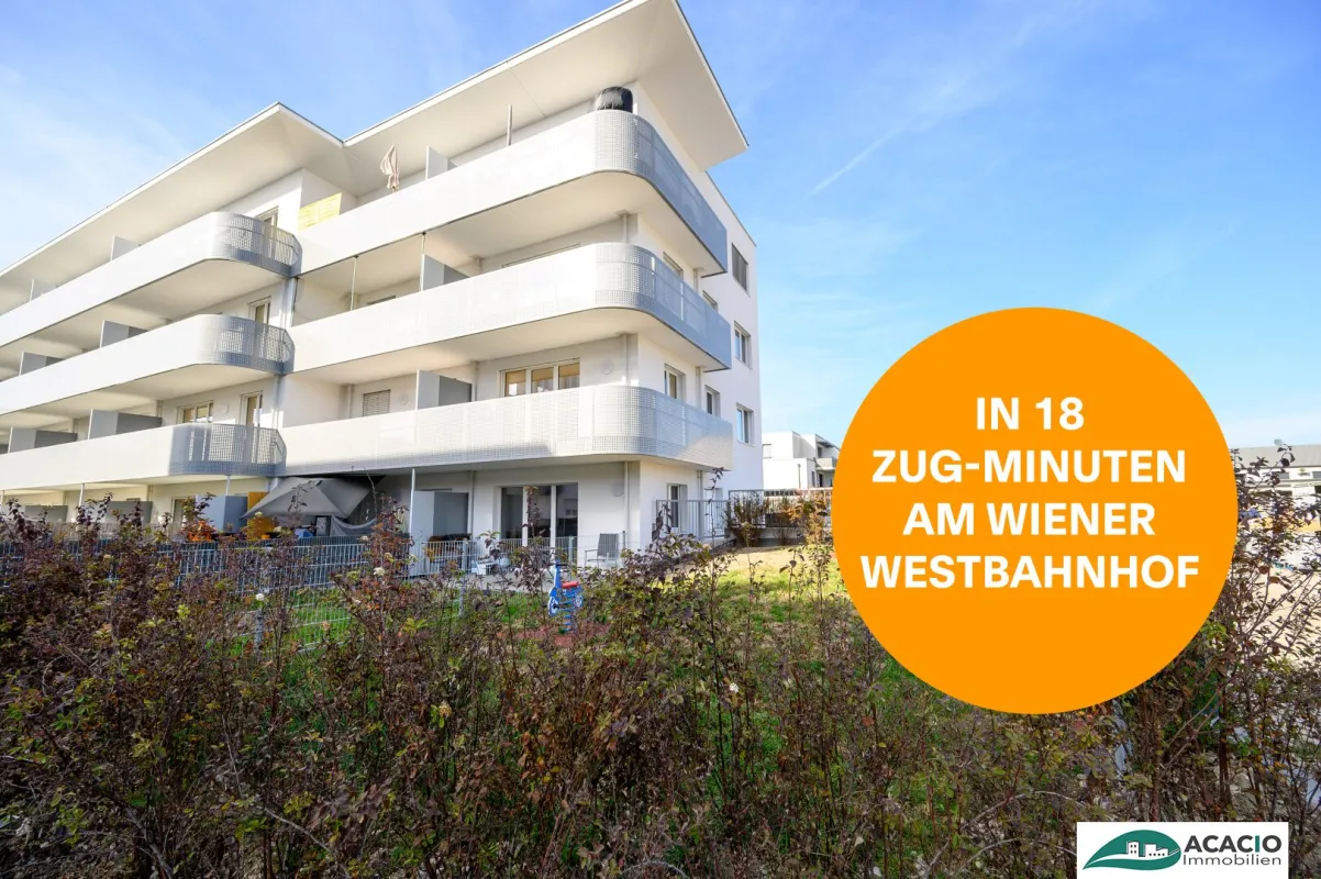große 3-Zimmerwohnung mit optimalem Grundriss im Wohnpark Tullnerfeld - im Grünen wohnen, aber in der Stadt arbeiten - Tiefgaragenplatz optional möglich! - Bild 1