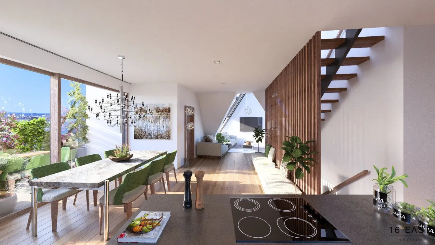 Rarität in Wien: Exklusives Dachgeschoss + Rohdachboden mit Enwicklungspotential + unverbaubarem 360°-Panoramablick über Wien - Bild 1