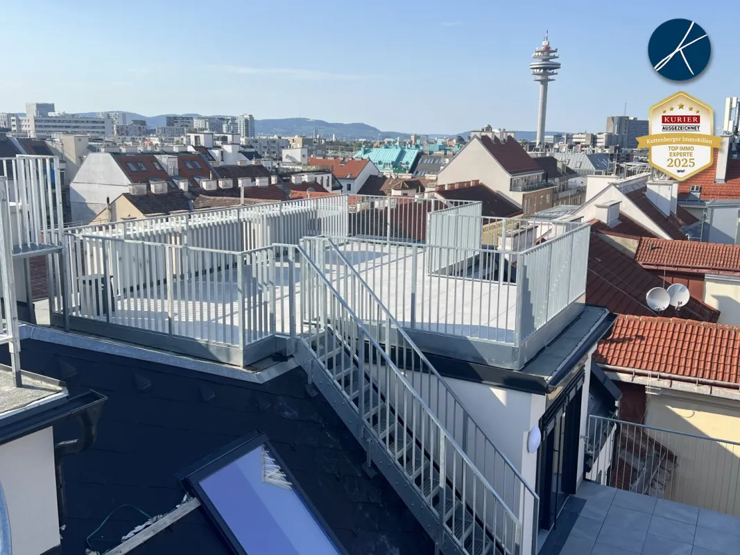 Superprojekt: ''Über den Baumwipfeln" TOP 53 MIT BALKON, PANORAMA-DACHTERRASSE & WIEN-BLICK - Bild 1