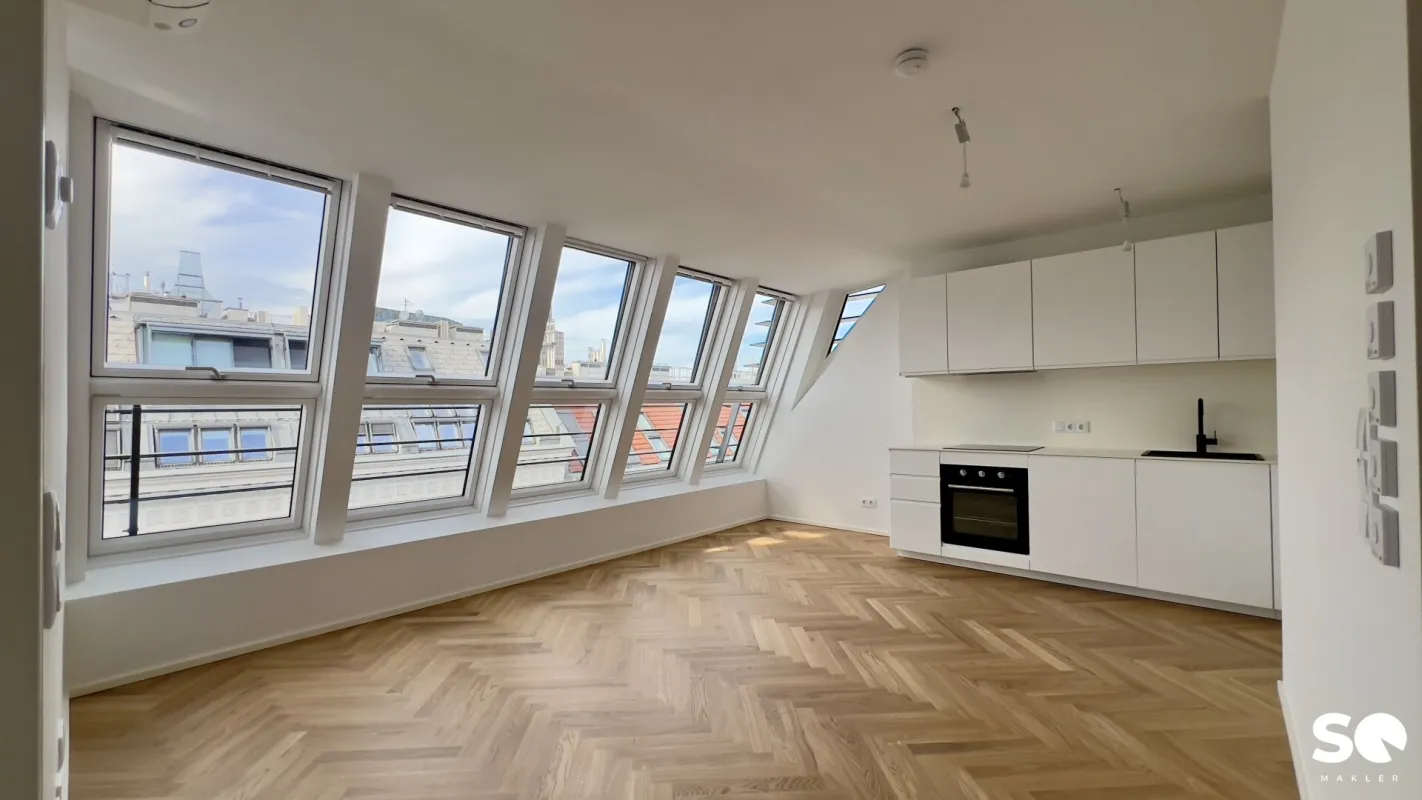 # SQ - EXKLUSIVE DACHGESCHOSSWOHNUNG IN 1030 WIEN - SEIDLGASSE - 2 ZIMMER  - TOP 16 - Bild 1