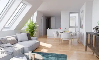 Exklusive Dachgeschosswohnung in 1020 Wien - 3 Zimmer und sonnige Dachterrasse