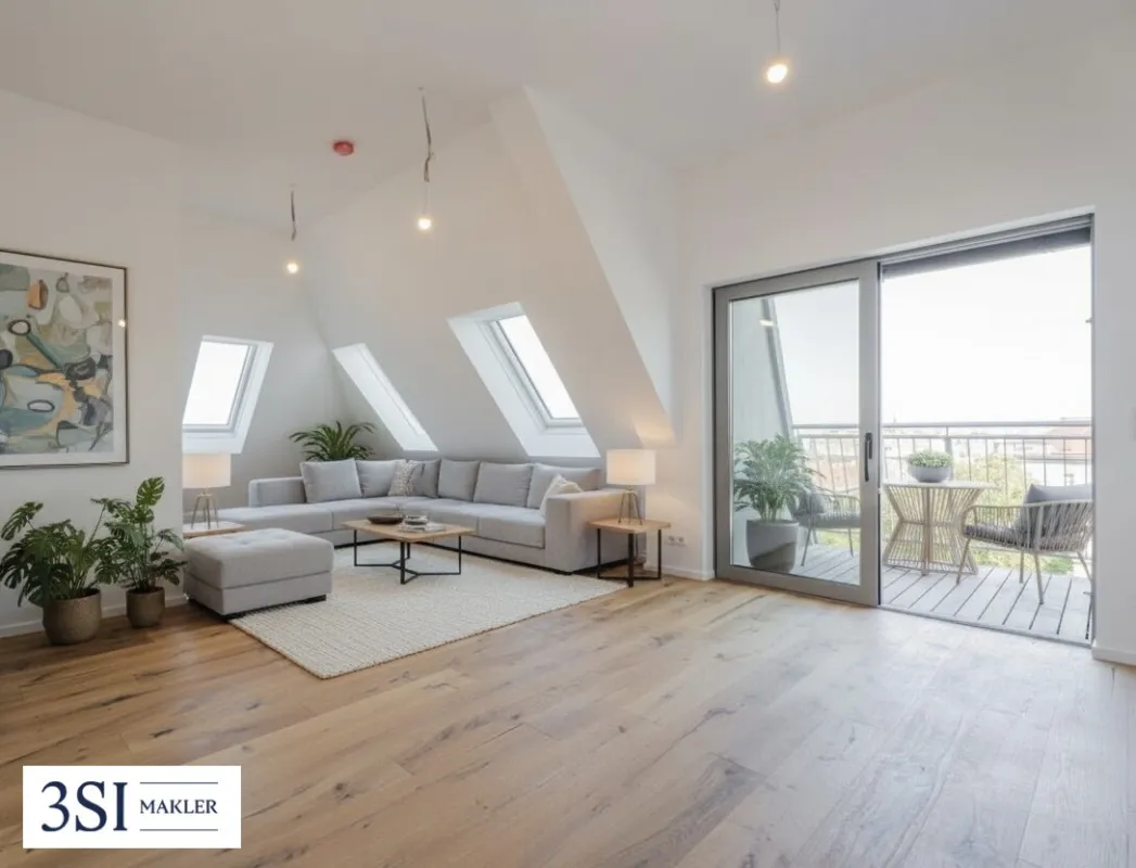 Exklusives Wohnen über den Dächern Wiens – hochwertige Dachwohnung mit Freifläche - Bild 1