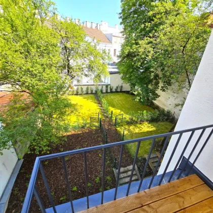 Rasenmäher statt Straßenlärm! TOP saniert + Herrlicher Eigengarten + Hofseitiger Balkon + Viel Grün + Viel Lebensqualität + Absolute Ruhelage + Ideale Raumaufteilung! Besser geht´s nicht! Nicht lange zögern... - Bild 2