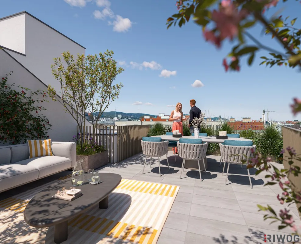 DG-ERSTBEZUG | Atemberaubender Fernblick | Dachterrasse | ca. 3 m Raumhöhe | Fernwärme & Klimaanlage | TG-Stellplatz optional | Nachhaltiges Wohnbauprojekt - Bild 1