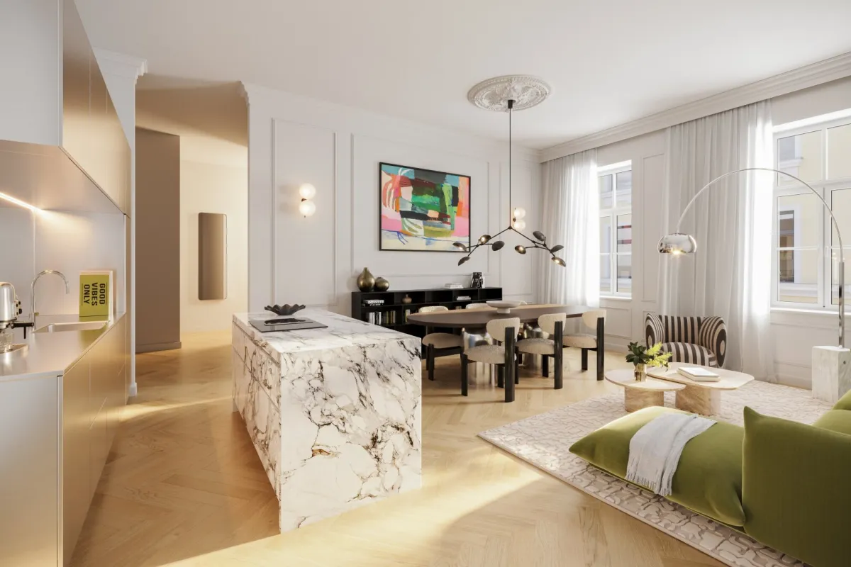 Rose Nine - Charmante 2 Zi Altbau-Wohnung mit Außenfläche - Bild 1