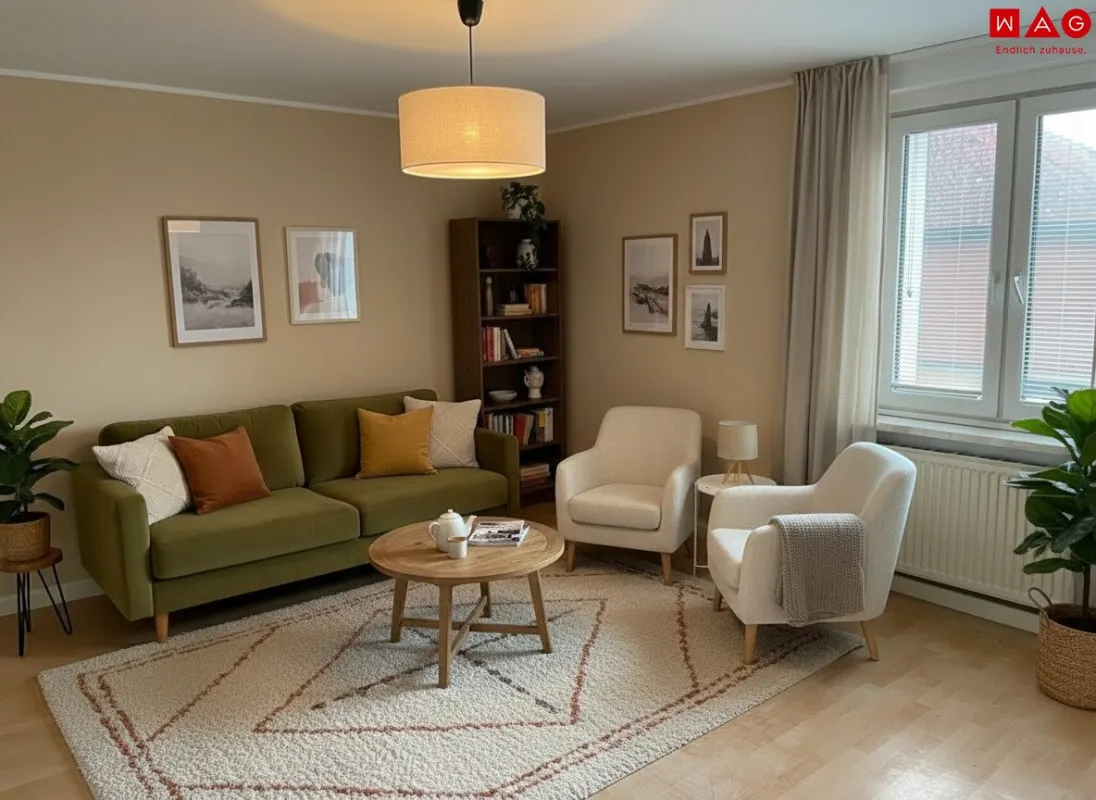 Familienfreundliches Wohnen in Perg: Gepflegte 3-Zimmerwohnung in ruhiger Umgebung und zentral gelegen mit allen Annehmlichkeiten direkt vor der Haustür! Jetzt mit KI-gestützter Visualisierung! - Bild 1