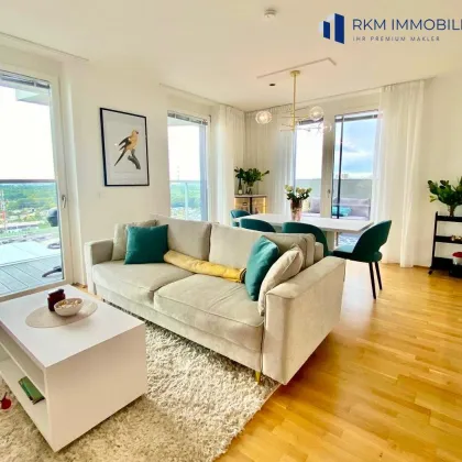 Exklusive und moderne 3-Zimmer-Wohnung mit Balkon in 1020 Wien – Einzigartige Aussicht, Marina Tower, VIP - Location - Bild 2