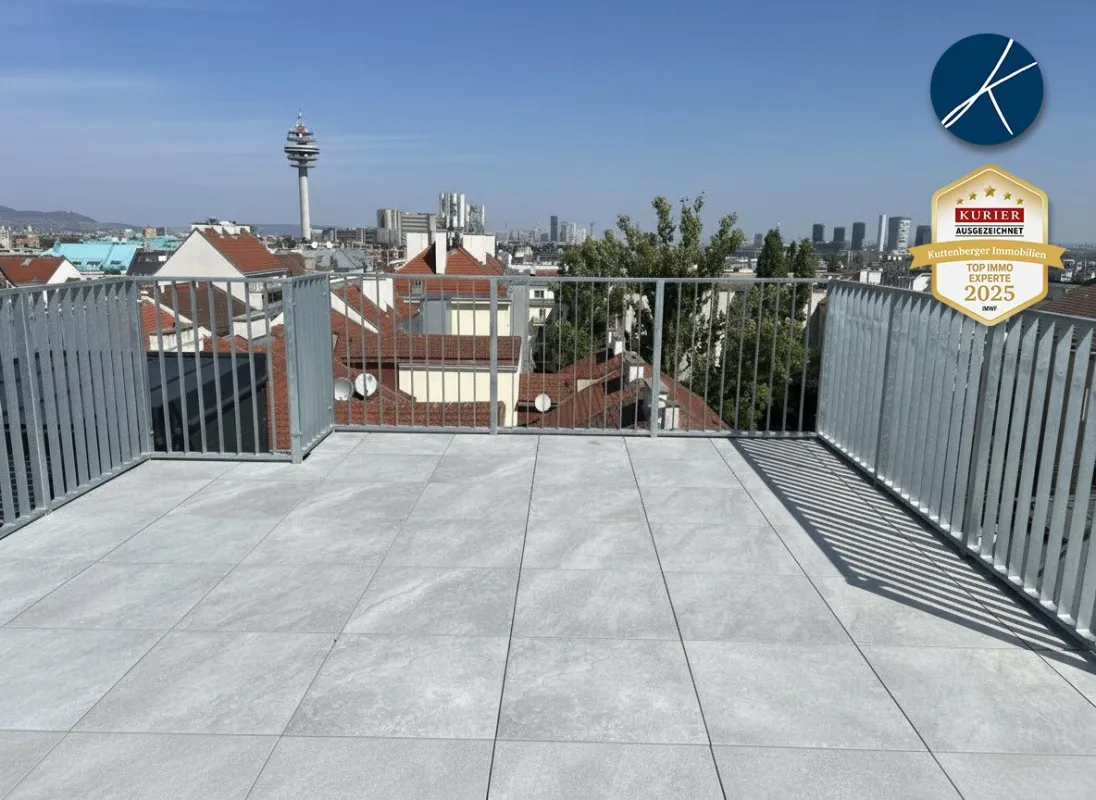 *Superprojekt: ''Über den Baumwipfeln" TOP 52 mit Süd-Westausrichtung + PANORAMA-DACHTERRASSE + 360° WIEN-BLICK - Bild 1