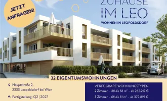 FÜR ANLEGER // Zuhause IM LEO | Schöne 1 Zimmer Gartenwohnung mit Terrasse | Tiefgarage im Gebäude | Hauptstraße | Frühjahr 2027 | Top 6-7