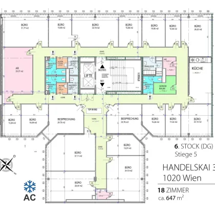 Donau Business Center I 18 Zimmer I Top 561 + 562 I ca. 647 m² - Bild 3