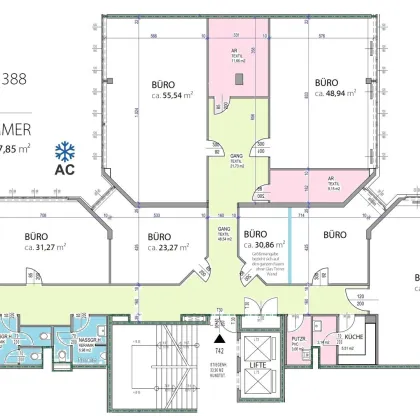 Donau Business Center I 8 Zimmer I Top 742 I ca. 407,85 m² - Bild 3
