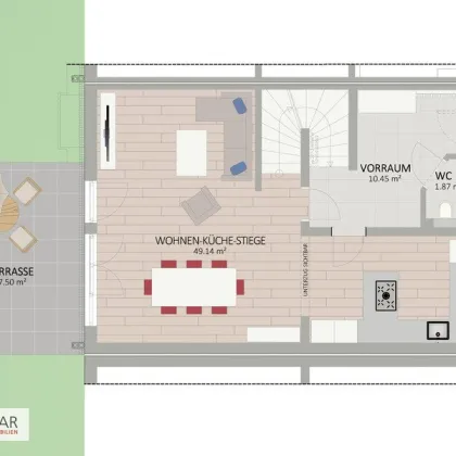 Modernes Reihenhaus in Groß-Enzersdorf: Erstbezug mit Garten und 2 Stellplätzen! - Bild 2
