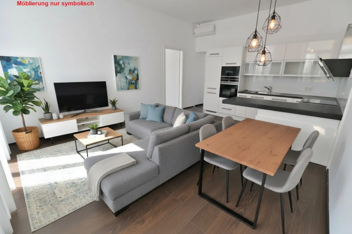 SIEBENBRUNNENPLATZ: Wohnküche + 2 Zimmer + 32 m² Terrasse (neben neuer U2-Station Reinprechtsdorfer Straße) - Bild 1