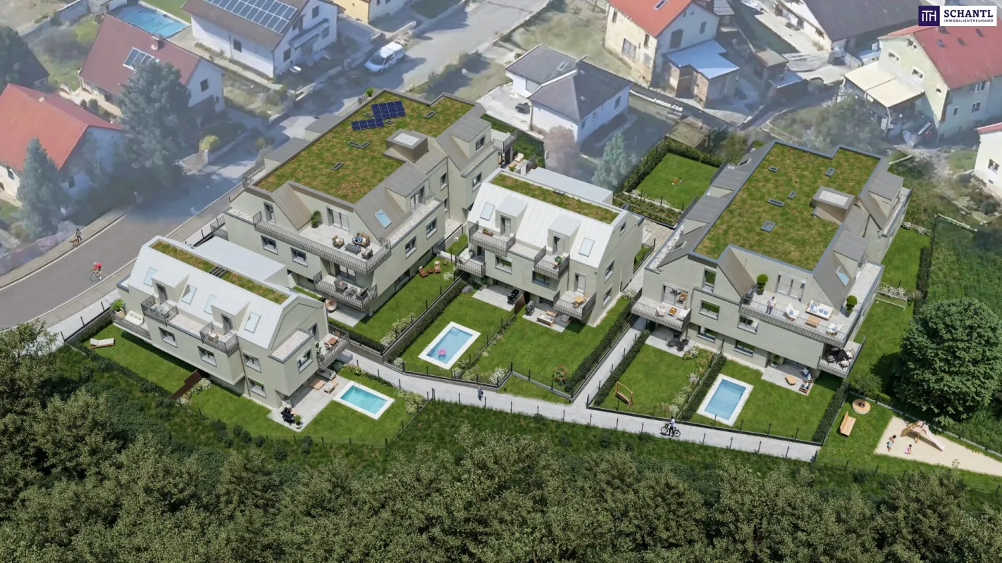 Energie tanken, Energie sparen - Ihr Neubautraum mit Garten und Terrasse im Grünen! Early Bird nutzen! 3 Zimmer + Hochwertige Ausstattung + Ideale Infrastruktur + Garage + Ein neues Lebebsgefühl! - Bild 1