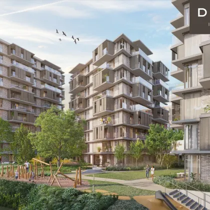 DREI ZIMMER + ZWEI BALKONE + VILLAGE IM DRITTEN + BAUFELD 13 + ERSTBEZUG + EIGENTUMSWOHNUNGEN + - Bild 2