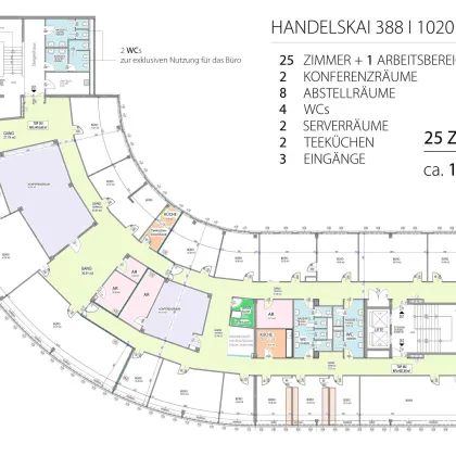 Donau Business Center I 25 Zimmer I Top 261 + 262 + 361 I ca. 1.077,66 m² - Bild 3