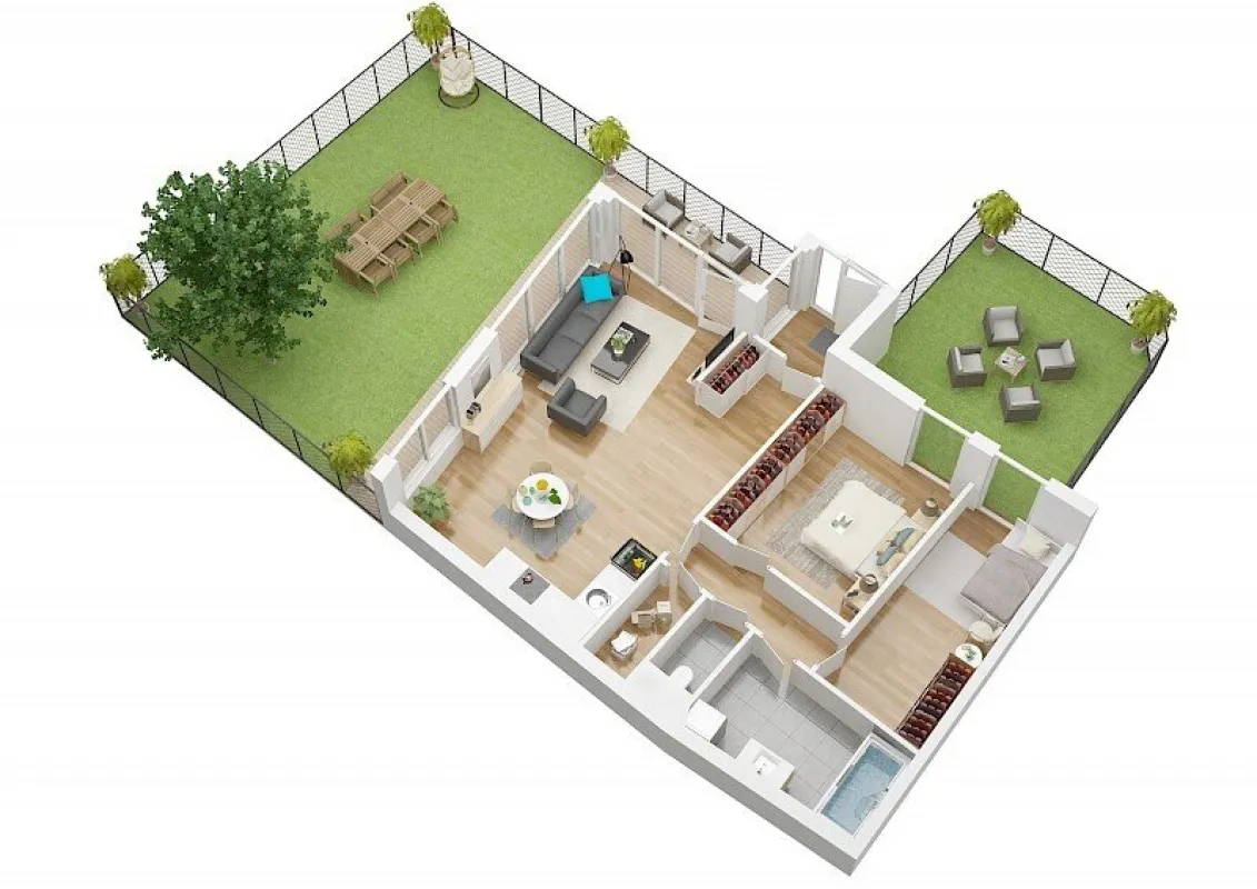 Sehr schöne Familienwohnung mit Terrasse und  großer Gartenfläche (T 1.3 /  EG) - Bild 1