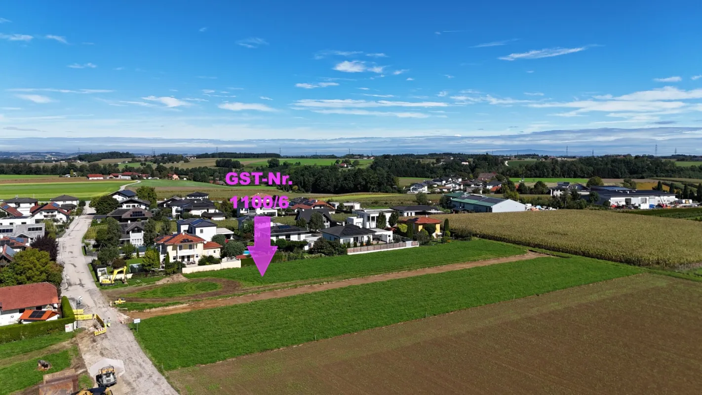 Baugrundstück mit südseitiger Ausrichtung im Grünen | Steinerkirchen Frohnhofen | GST-Nr. 1100/6 - Bild 1
