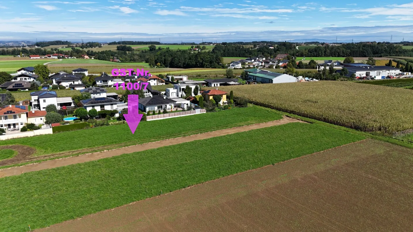 Schöner Baugrund in ruhiger Siedlungslage mit Grünblick | Steinerkirchen Frohnhofen | GST-Nr. 1100/7 - Bild 1
