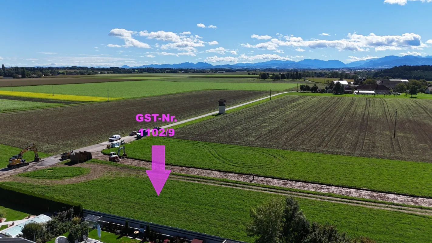 Eben, sonnig, südseitig, top Baugrund in ruhiger Siedlungslage | Steinerkirchen Frohnhofen | GST-Nr. 1102/9 - Bild 1