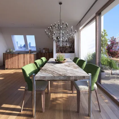 Einzigartige 105 m² große Dachgeschoss Wohnung mit Fernblick // zentrale Lage 1040 // Planstudie DG Ausbau - Bild 2