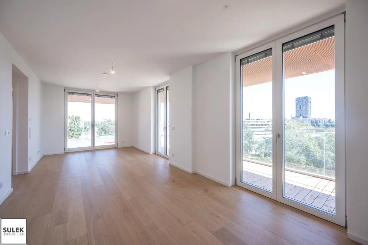 Exklusive 2 Zimmer Erstbezugswohnung inkl. Balkon, Poolnutzung, Fitnessraum & vielen Extras - Projekt Grünblick an der U2! - Bild 1