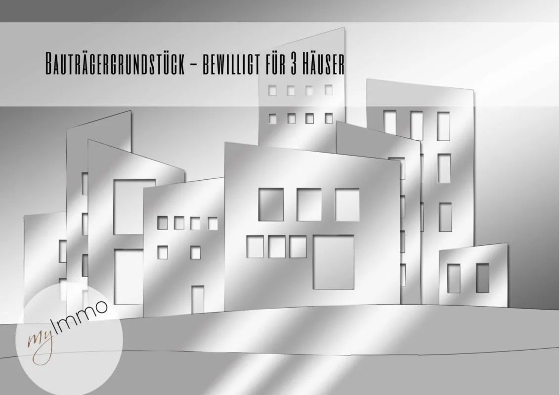Bauträgergrundstück - bewilligt für 3 Häuser - Bild 1