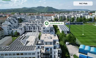 Kolo 35 - Tolle 2-Zimmer Wohnung mit Terrasse beim FAC-Platz nahe S-Bahn Jedlersdorf, Denglerpark und SCN - Ab November!