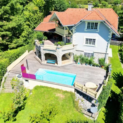 RIESIGER POOLBEREICH MIT AUSBLICK ÜBER GRAZ!! Exklusives Einfamilienhaus in Eggenberg mit Pool, XXL-Terrasse & Traumgarten – Ihre private Oase in Graz! - Bild 2