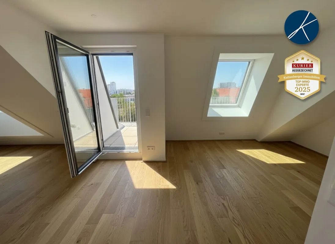 U6 Erlaaer Straße: Die perfekte „Single-Penthouse-Wohnung mit Ausblick“ im NEUBAU-ERSTBEZUG - Bild 1