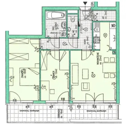 Moderne 3 Zimmerwohnung nähe Schloss Hetzendorf ruhe Lage Terrasse +Stellplatz - Bild 2