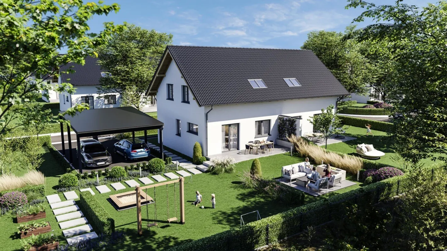 Neues Zuhause in Wagna: Doppelhaushälfte mit Garten und Garagen zum Erstbezug! - Bild 1