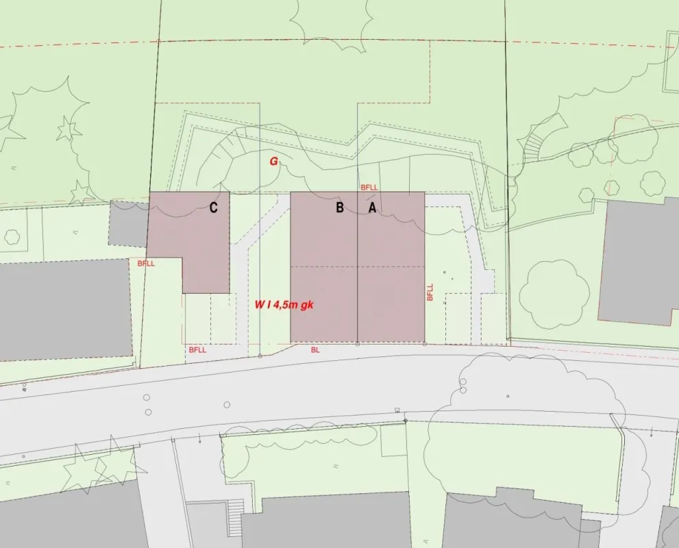 baugenehmigtes Wohnbauprojekt für 5 Familienhäuser in außergewöhnlicher Villen-Waldrandlage! Rundum - Natur pur! - Bild 1